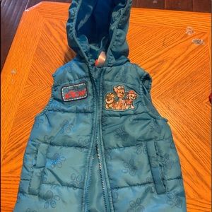 Hooded puffy vest